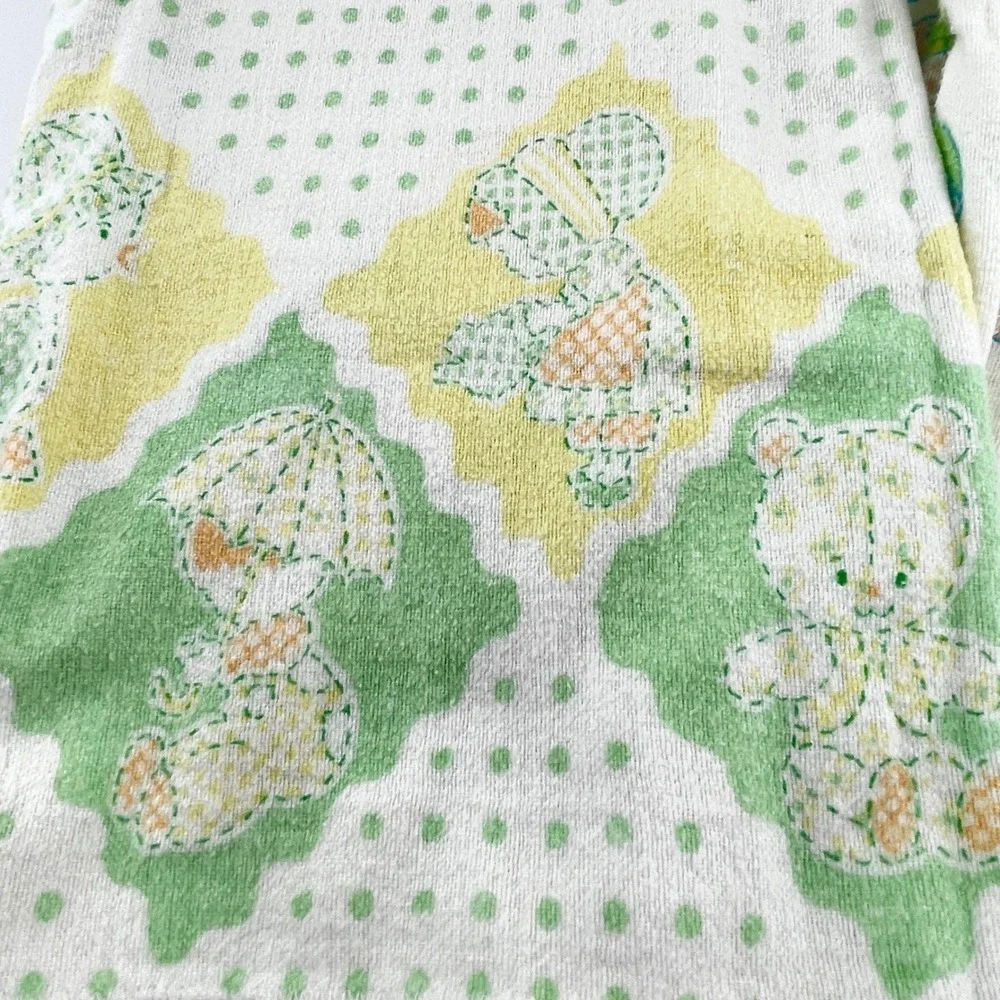 Baby Care Receiving Blanket Set 2 Pack Vintage Teddy Bear Elephant 30x40 Cotton